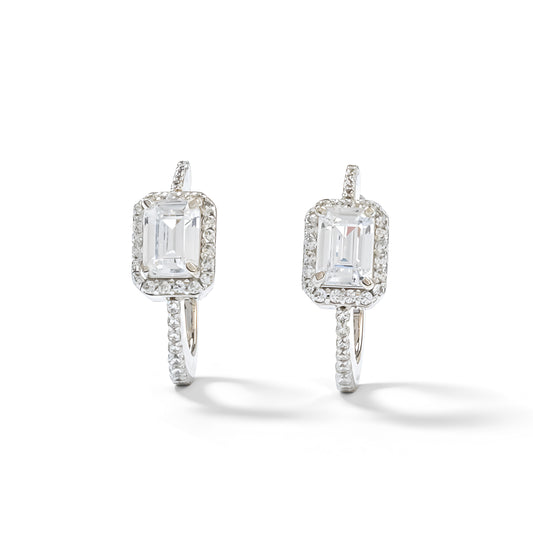 Regalia Emerald Cut Hoops