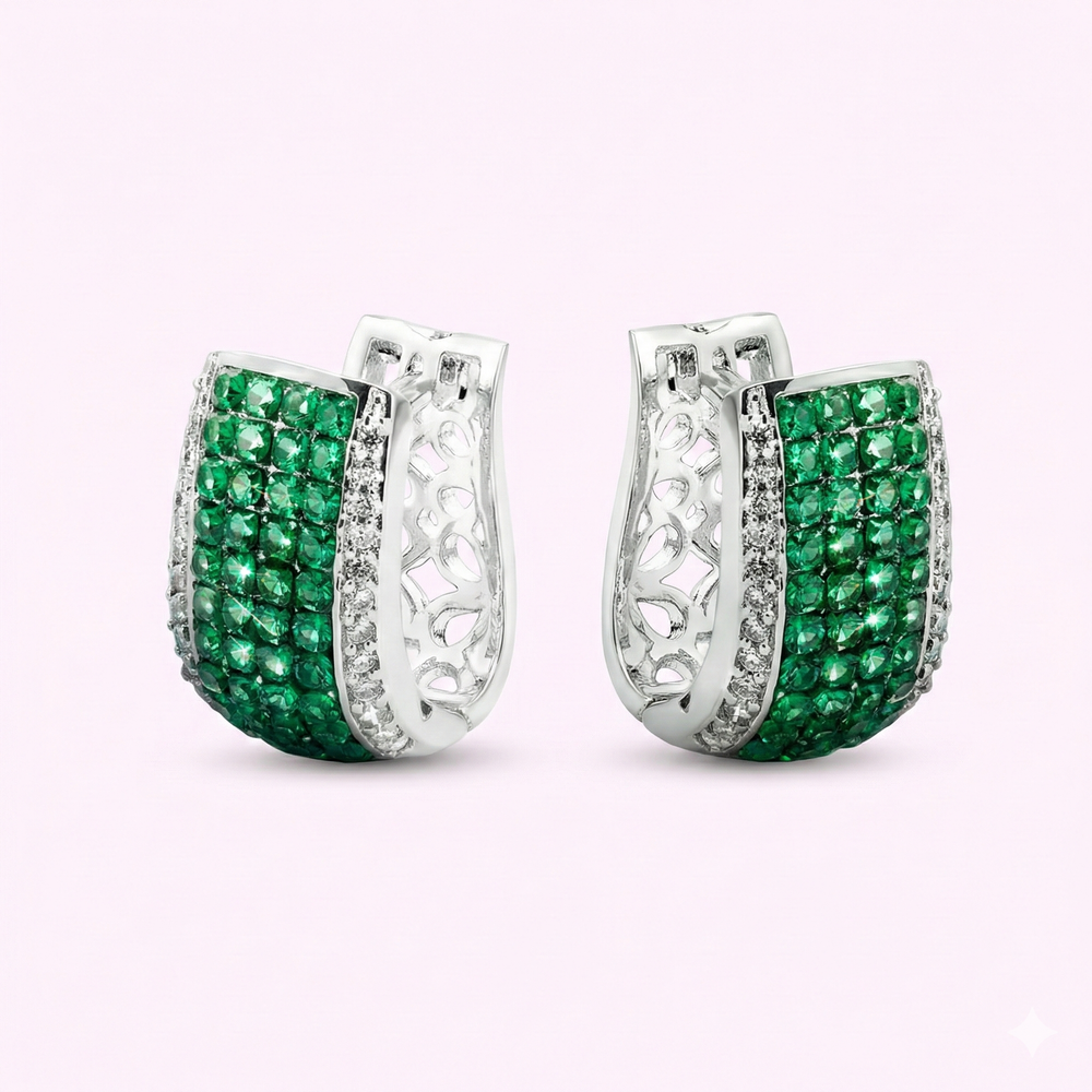 Emerald Hoops
